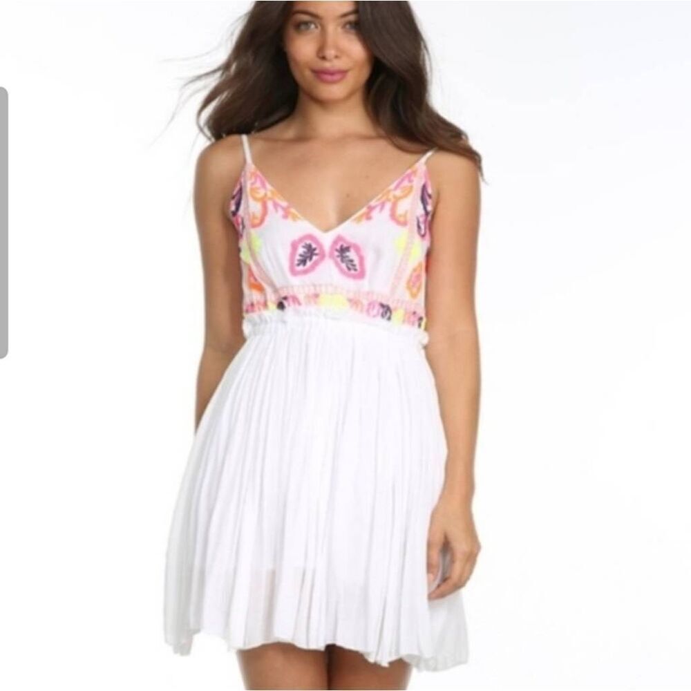 Raga Sunset Canyon Embroidered Backless Dress